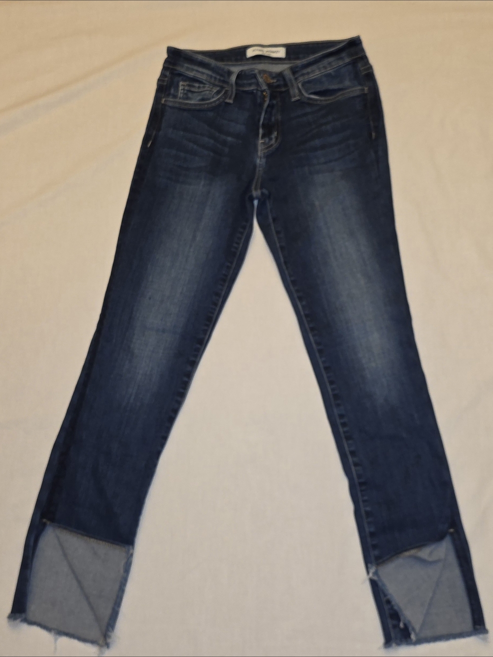 Flying Monkey Dark Blue Skinny Jeans with Raw & Split Hem sz 26